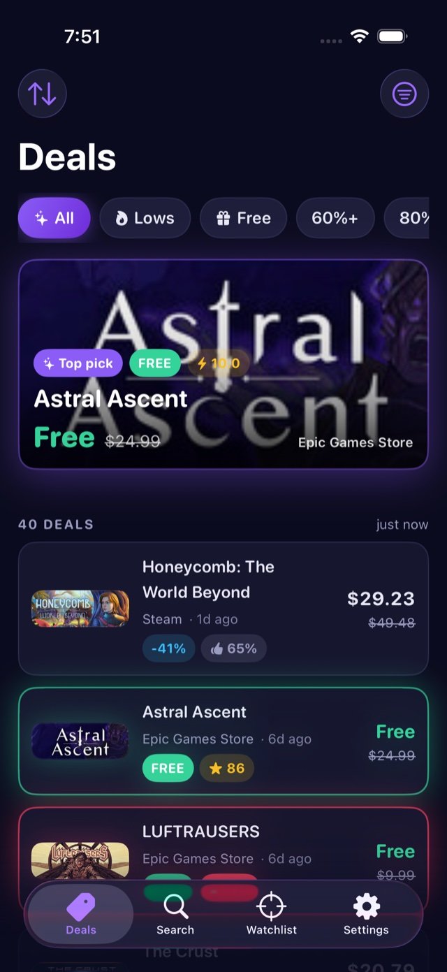 Game Deal Sniper screenshot